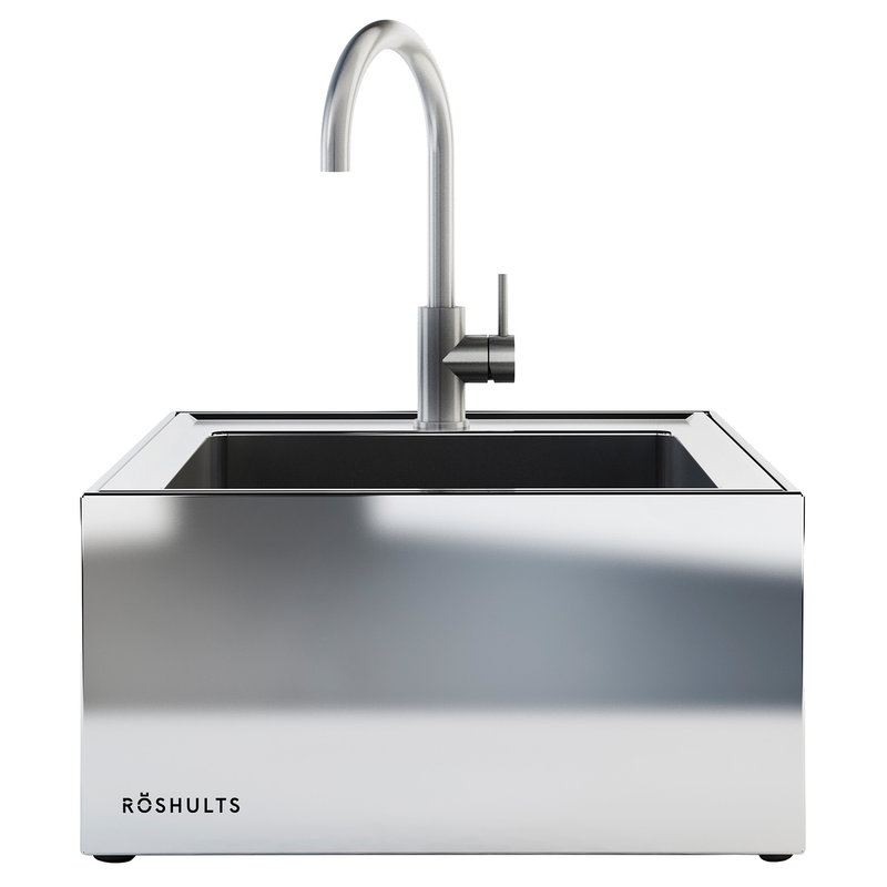 Roshults Module Sink X Brushed Stainless Steel Finnish