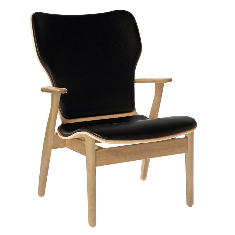 Artek Domus Lounge Chair Lacquered, Leather Lounge Chairs