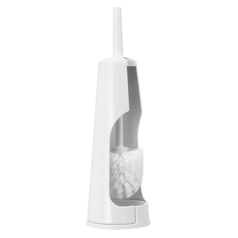 white toilet brush set