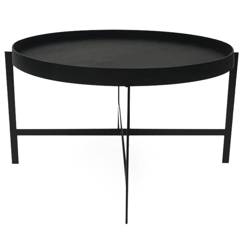 Ox Denmarq Deck Table 80 Cm Black, Black Leather Side Table