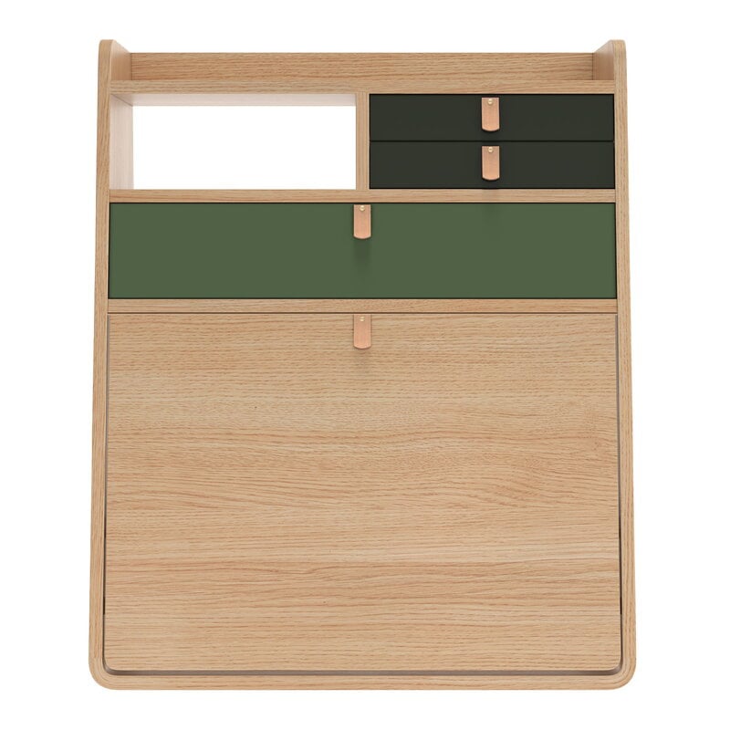 Hartô Gaston wall desk, 60 cm, oak - ash green - sage, product image
