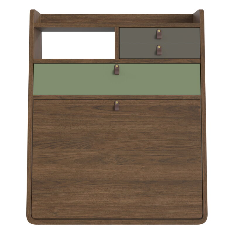 Hartô Gaston wall desk, 60 cm, stained oak - ash green - sage, view 1
