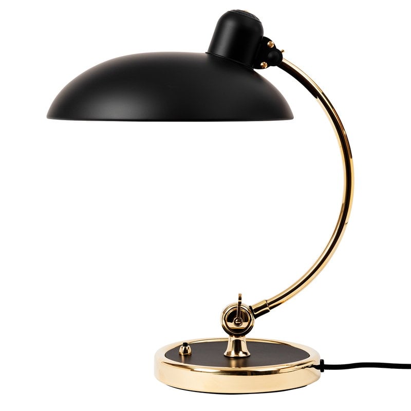 Fritz Hansen Kaiser Idell 6631 T Luxus, Black And Brass Table Lamp
