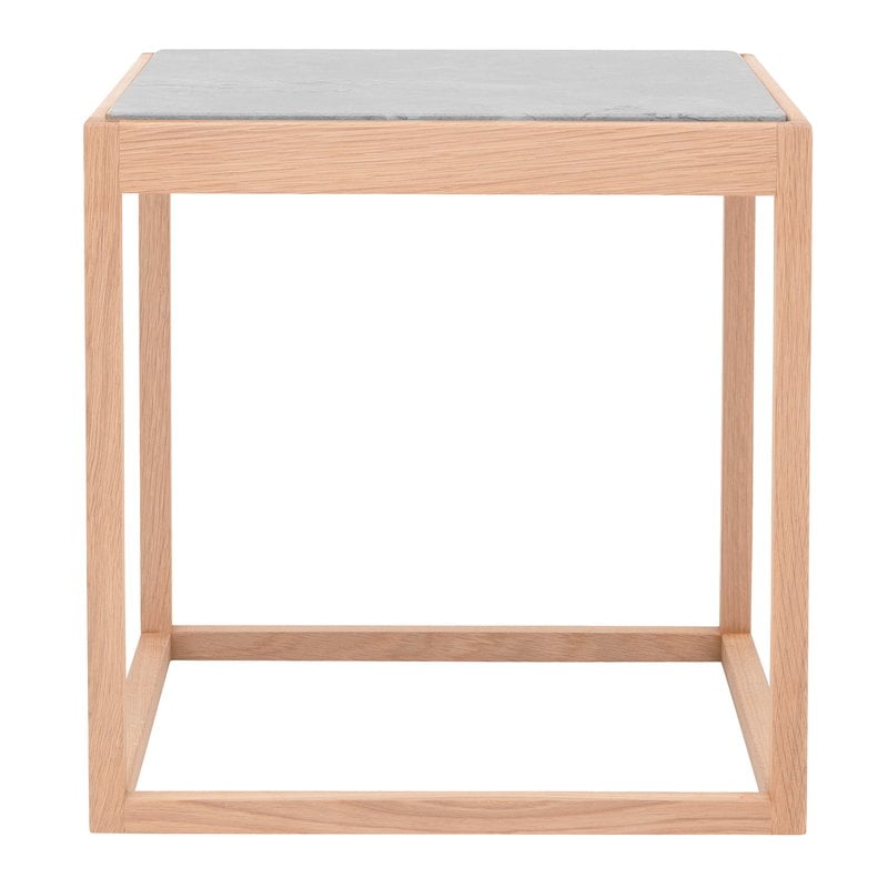 Klassik Studio Cube Table Soaped Oak, Smoked Mirror Cube Table
