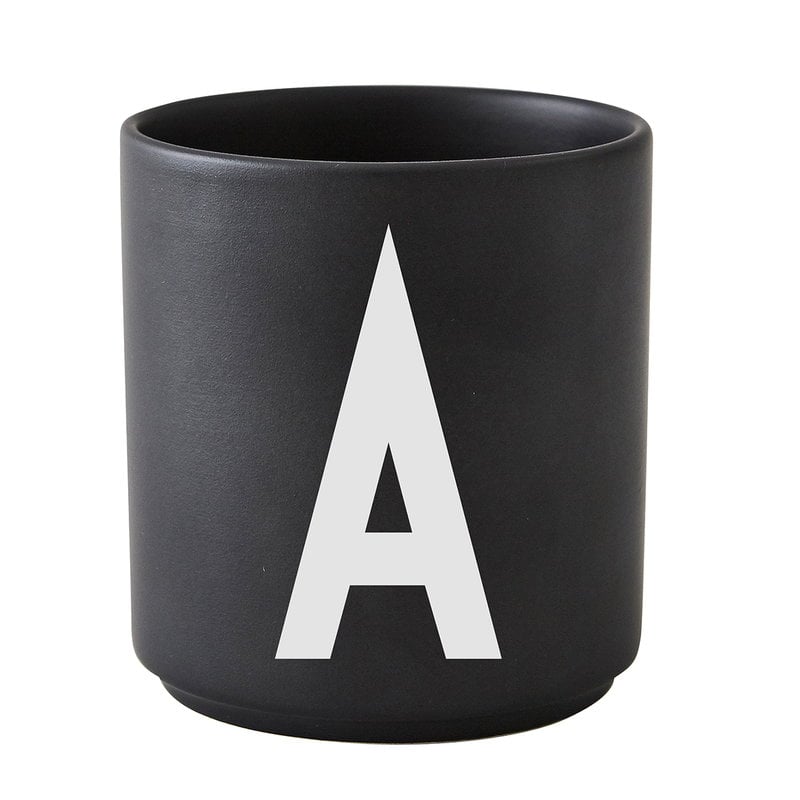 Design Letters Arne Jacobsen porcelain cup black A Z Finnish