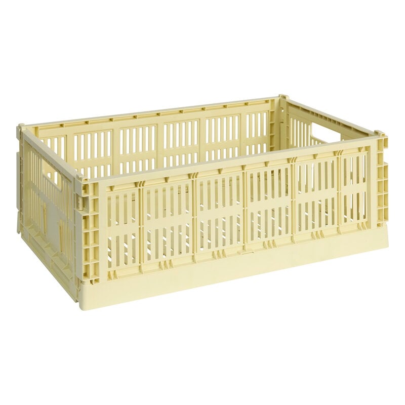 その他 HAY COLOUR CRATE L HAY Colour Crate, L, recycled plastic, light yellow | Finnish