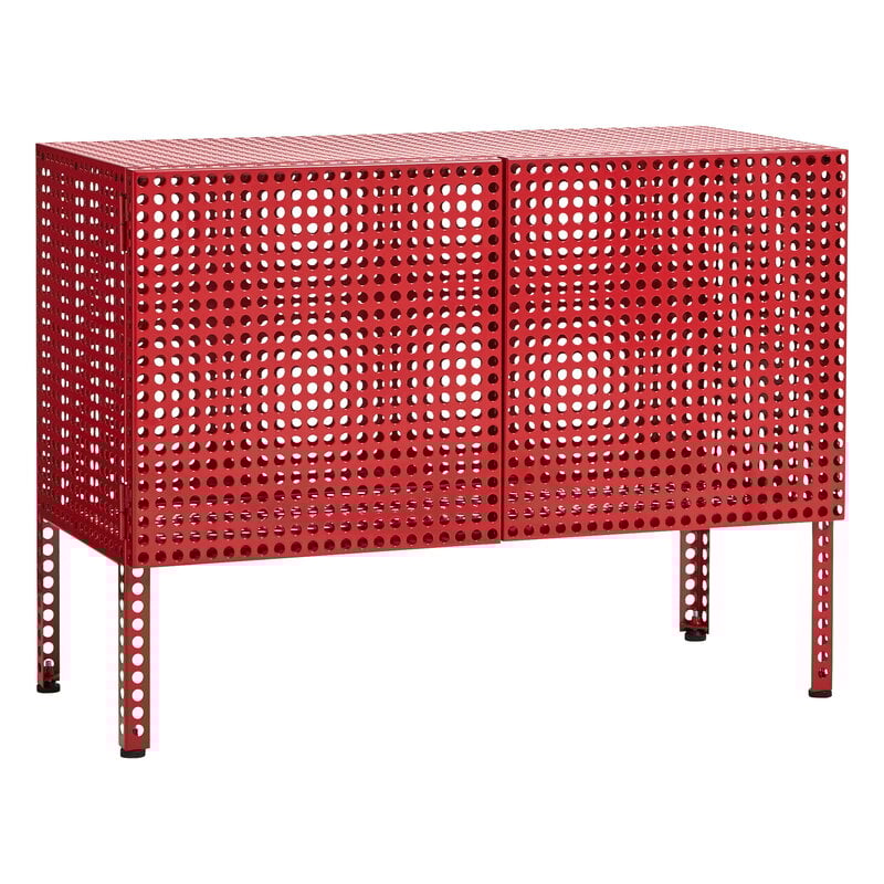 HAY Perforated floor cabinet, small, wine red | Finnish Design Shop