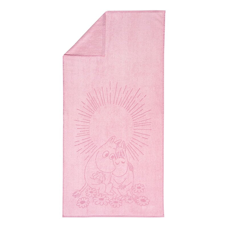 Moomin Arabia Serviette de bain Moomin, 70 x 140 cm, Sweethearts rose, image produit
