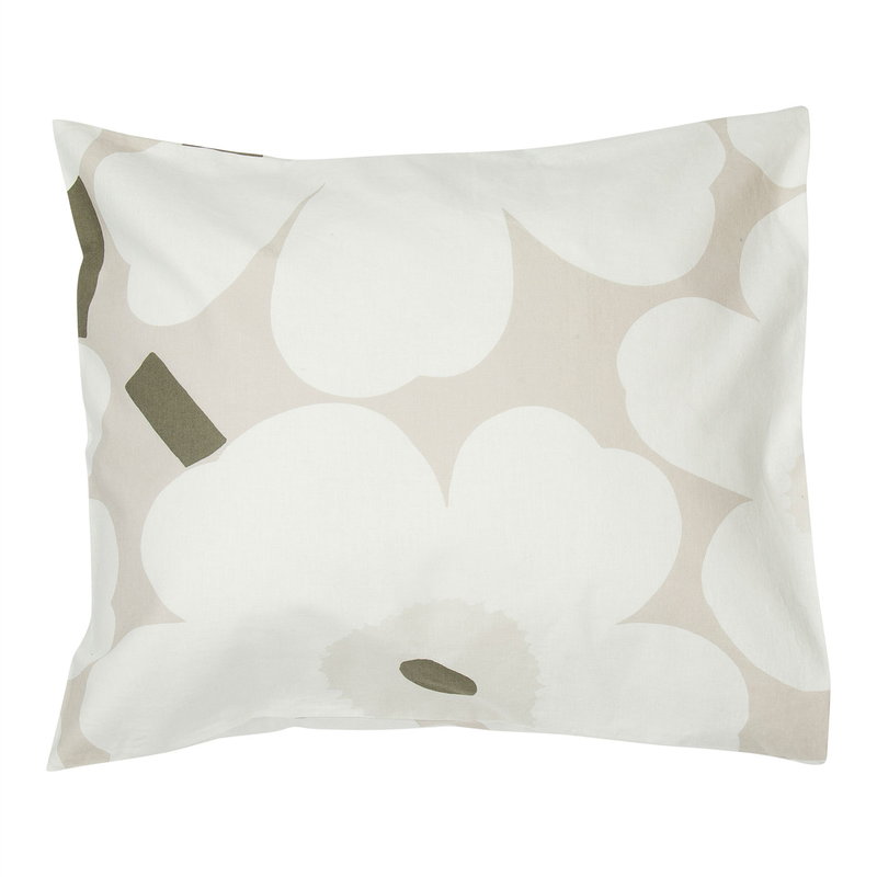 Marimekko Unikko pillowcase 50 x 60 cm, beige white grey green