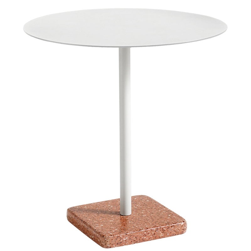 HAY Terrazzo table, 70 cm, sky grey - red | Finnish Design Shop NL