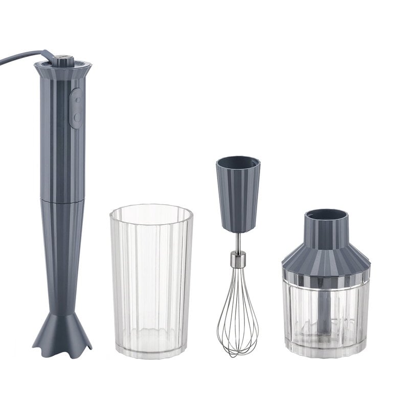 Alessi Plissé hand blender with whisk and chopper, grey Finnish Design  Shop UK