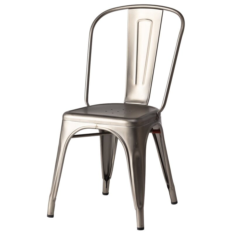 Tolix Chair A Matt Varnished Steel, Tolix 1934 Side Chair