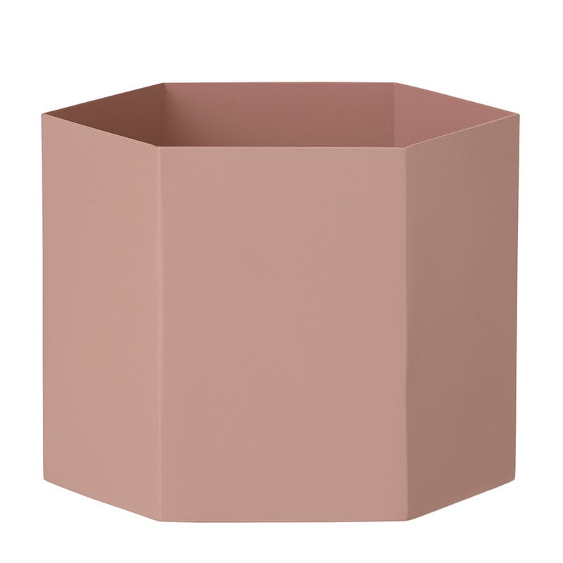 Ferm Living Hexagon pot XL, rose | Finnish Design Shop