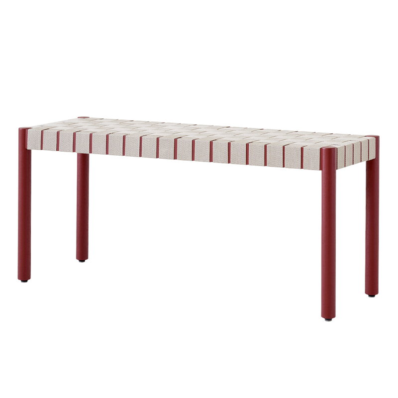 Tradition Betty Tk4 Bench Maroon, Leather And Wood Bench Seat