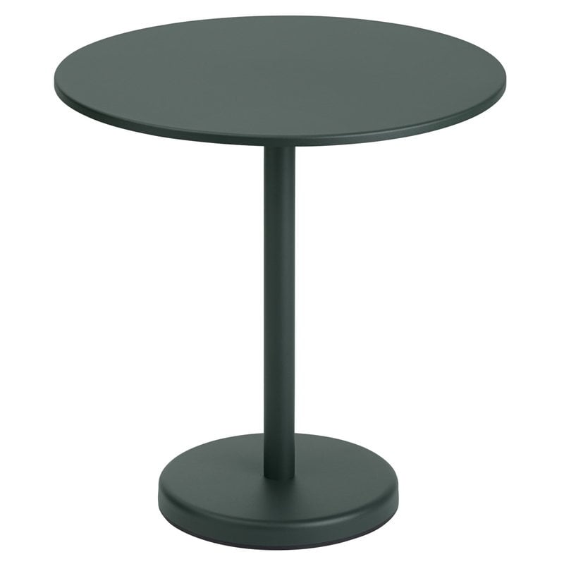 Table Round 70 Cm Dark Green, Round Cafe Table