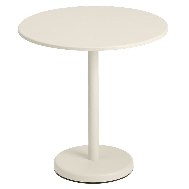 Muuto Linear Steel Café Table Round, White Table Round