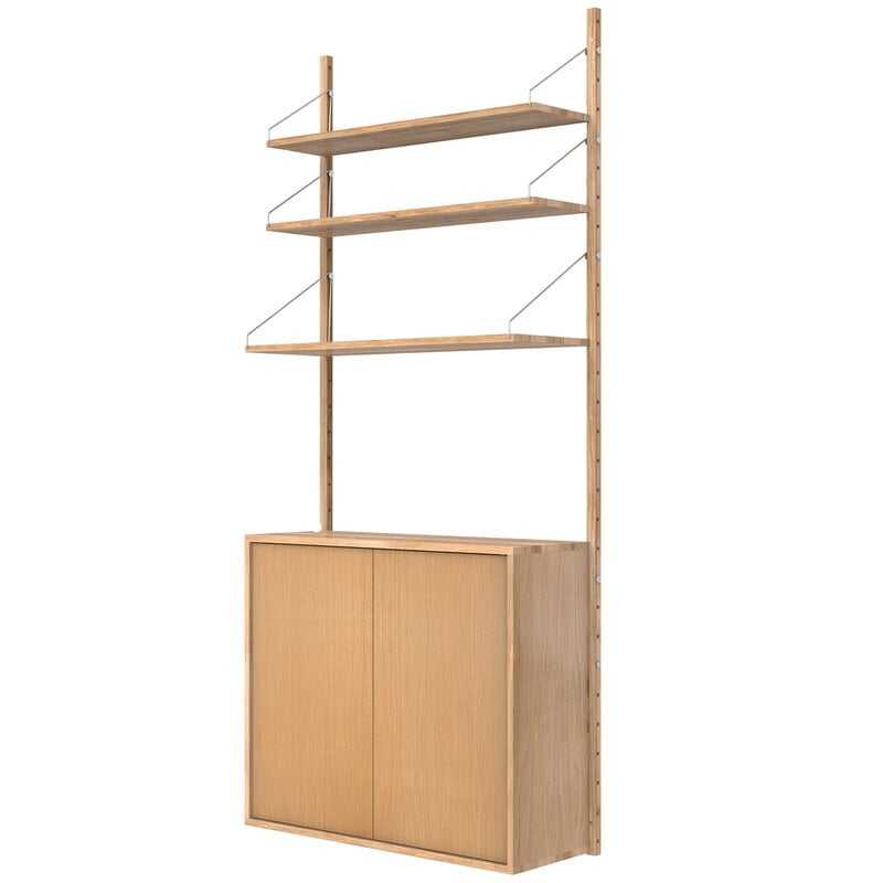 Frama Shelf Library 1852 Wall, Solid Wood Storage Cabinets With Doors And Shelves Ikea