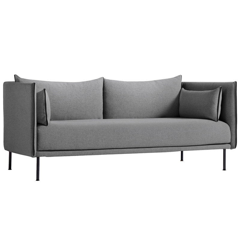 HAY Silhouette sofa Coda 182/Sense black - black steel | Finnish Design Shop