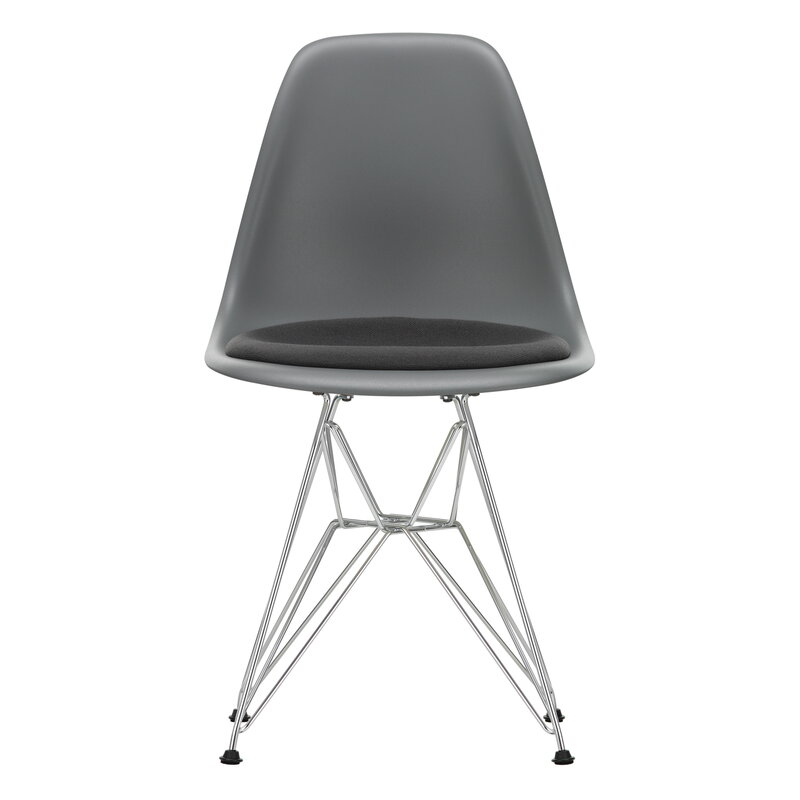 Vitra Eames Dsr Chair Granite Grey, Navy Blue Dining Chairs With Chrome Legs Singapore