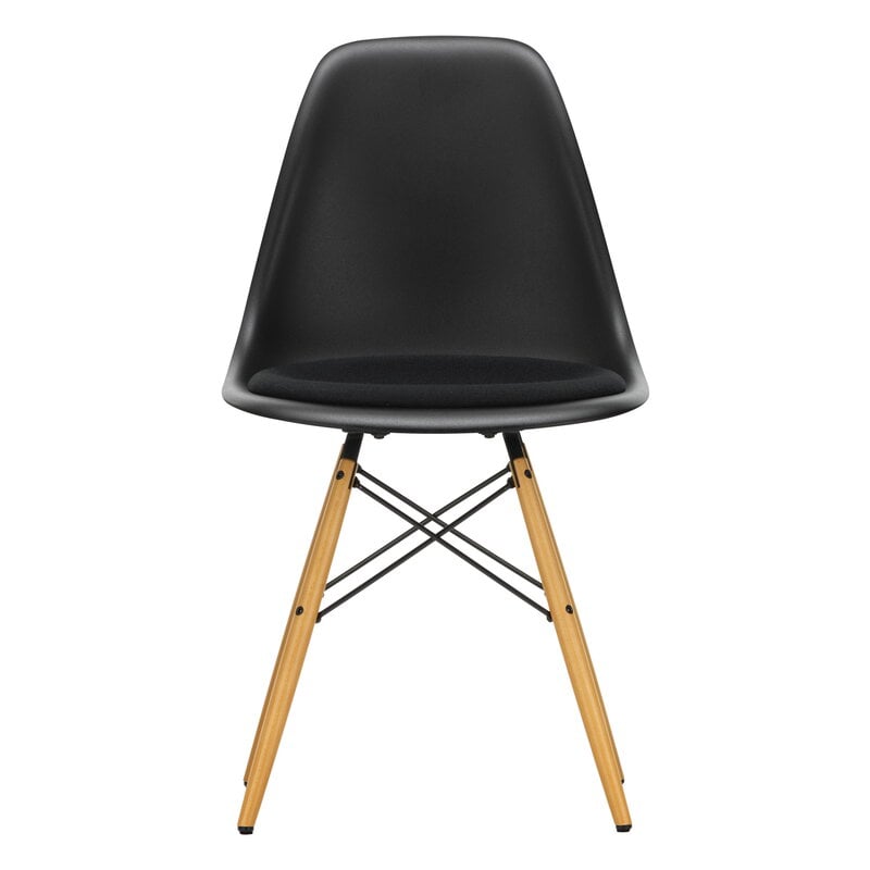 Uitsteken In Imperialisme Eames DSW chair, deep black - maple - nero cushion | Finnish Design Shop