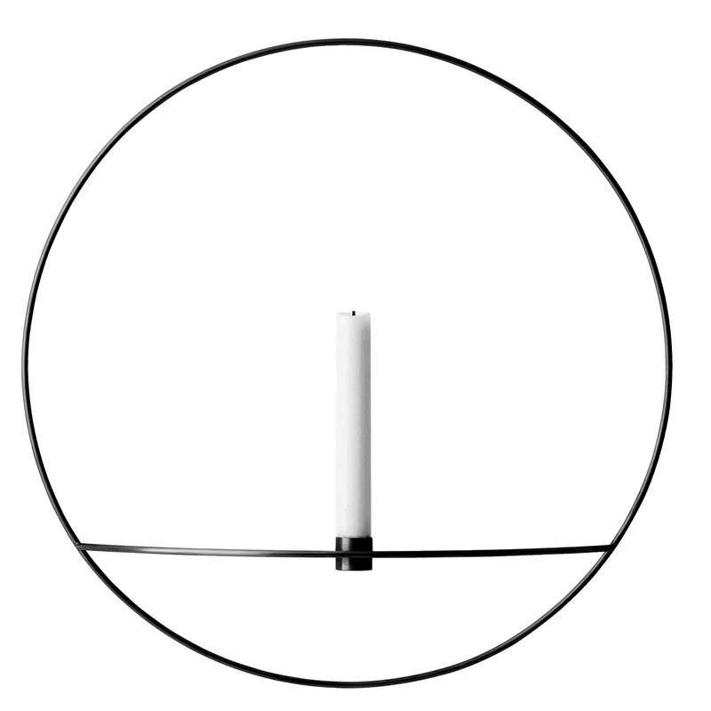 Menu Pov Circle Candleholder L Black Finnish Design Shop