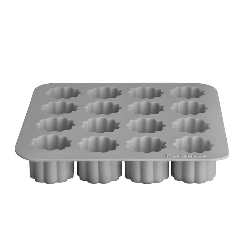 Kosta Boda Viva isbitsform, 16 bitar, 3 cl, antracit, produktbild