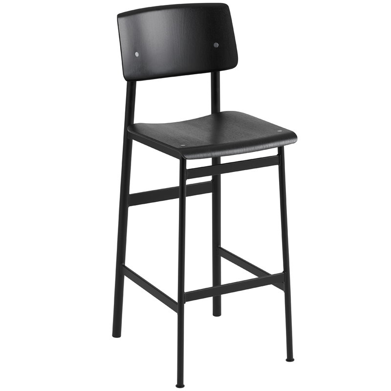 Muuto Loft bar stool 75 cm, black | Finnish Design Shop