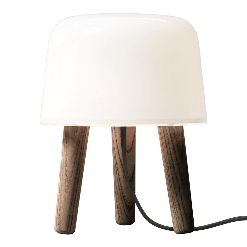Tradition Milk Na1 Table Lamp Smoked, Wooden Leg Table Lamp