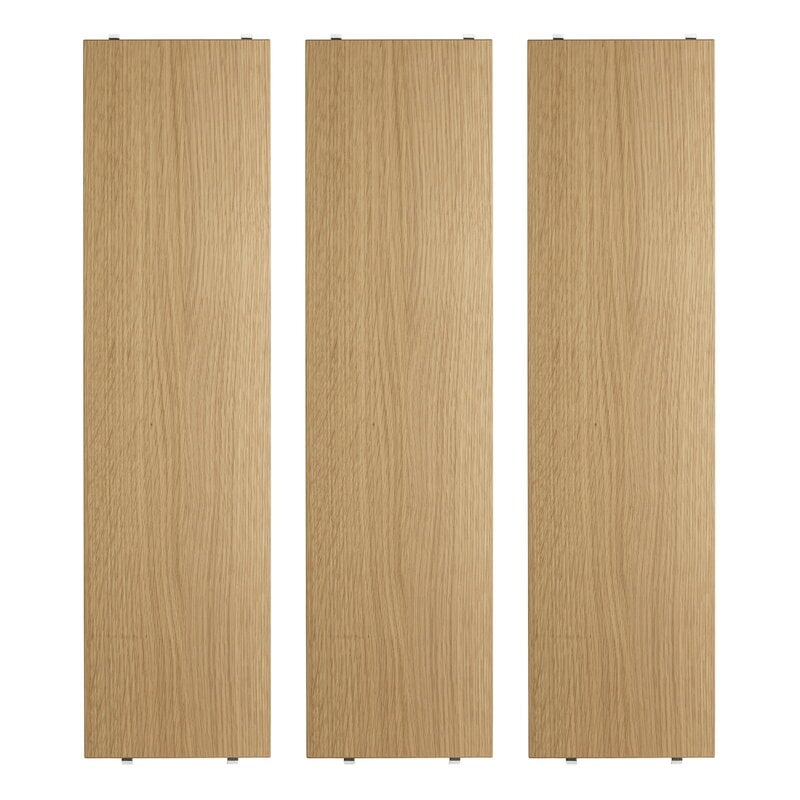 String Furniture String shelf 78 x 20 cm, 3-pack, oak | Finnish