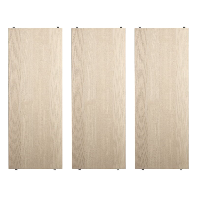 String Furniture String shelf 78 x 30 cm, 3-pack, ash | Finnish