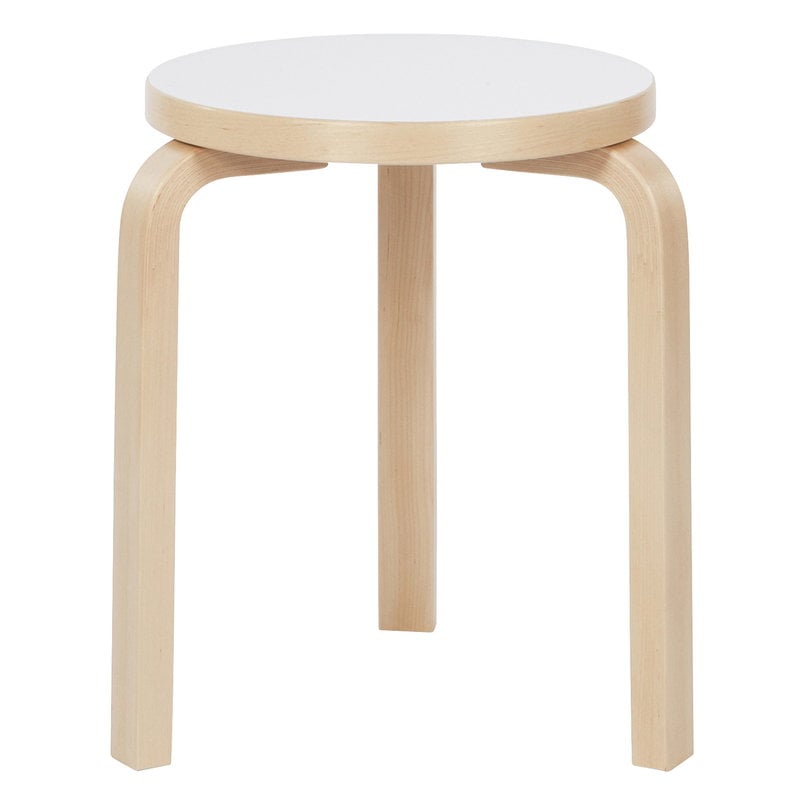 Artek Aalto stool 60, white laminate | Finnish Design Shop CH