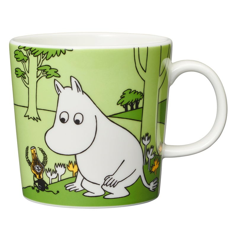 Arabia Moomin mug, Moomintroll, grass green | Finnish Design Shop