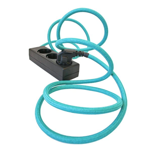 N.U.D. Collection Nud Extend 3way extension cord, turquoise Finnish Design Shop