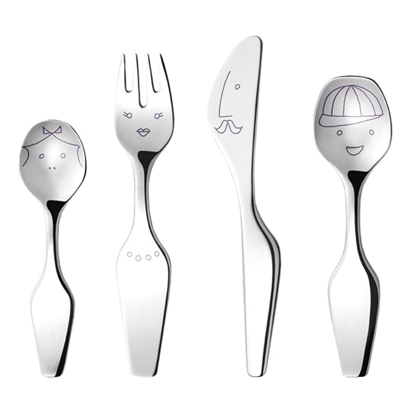 Georg Jensen Set di posate per bambini The Twist Family, 4 pz