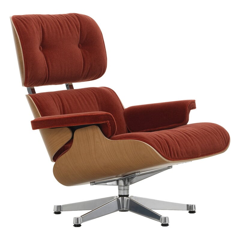Vitra Eames Lounge Chair, new size, cherry - Calma brandy 07