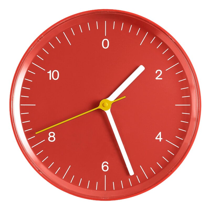 HAY Wall Clock Recycled, red | Finnish Design Shop