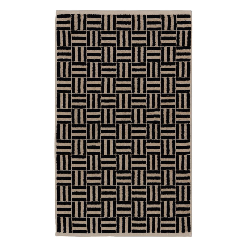 Five Tappetino Da Bagno A Doghe In Bambù – 50x80 Cm, Colore Nero, Antiscivolo Naturale