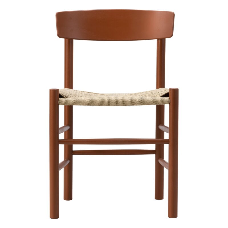 Fredericia J39 Mogensen chair, heritage red - paper cord, view 1