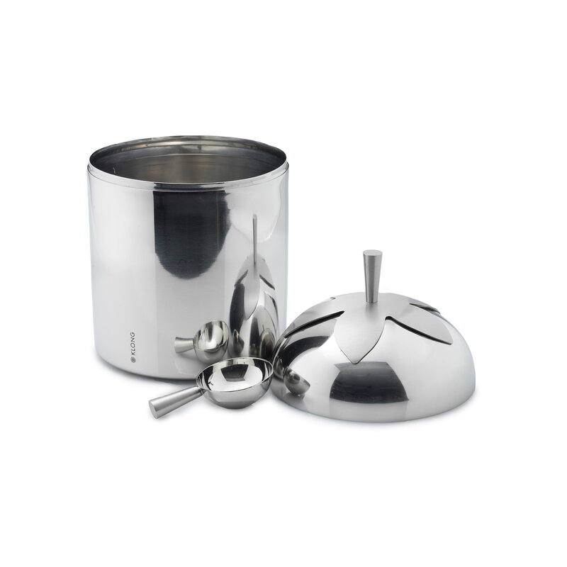 Pot à Sucre En Acier Inoxydable Avec Cuillère - Couvercle étanche - 9,3 X 9,3 X 8,5 Cm - Pour épices, Sel, Café