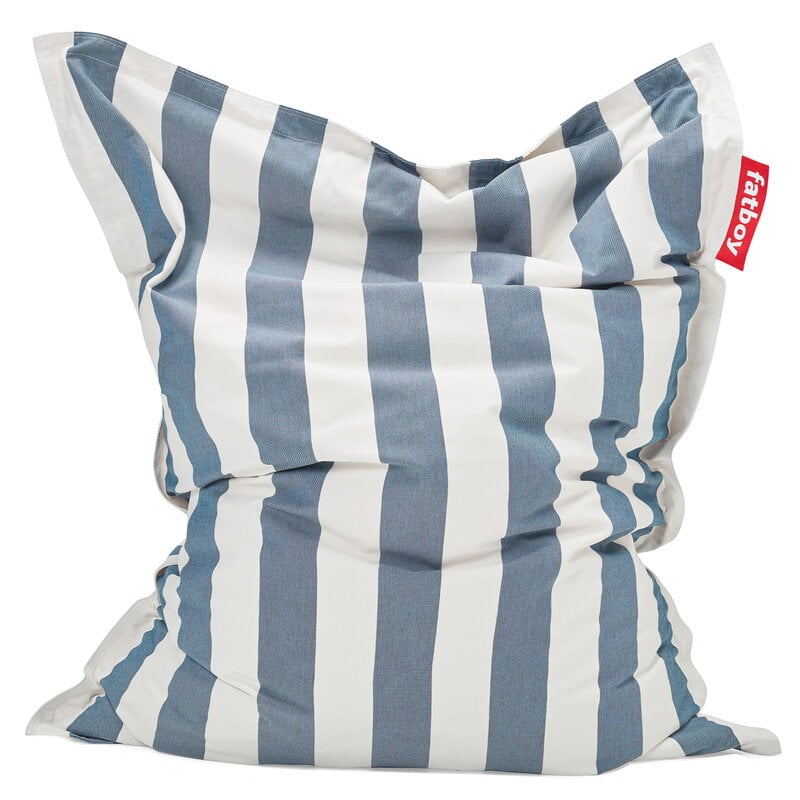 Fatboy Original bean bag, striped, ocean blue white | Finnish Design Shop