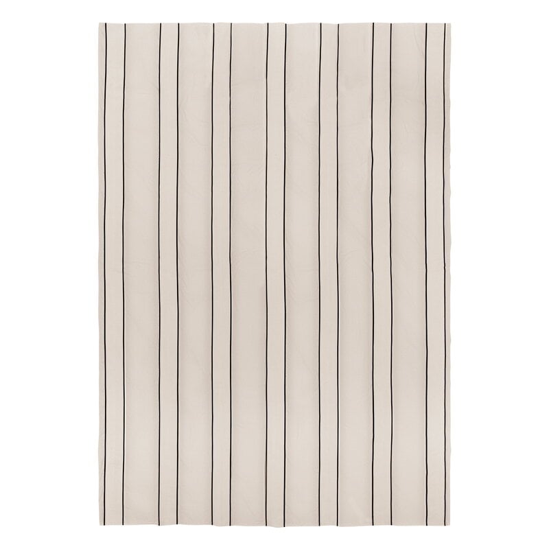 Ferm Living Twill päiväpeitto, 180 x 260 cm, luonnonvalkoinen - musta, näkymä 3