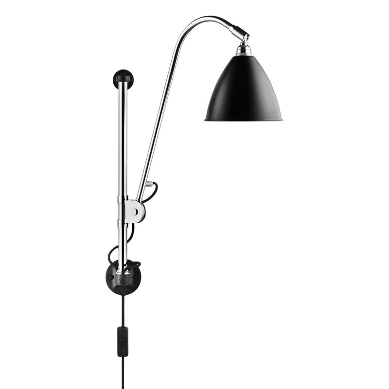 GUBI Bestlite wall lamp, 16 chrome - black semi matt | Finnish Design Shop