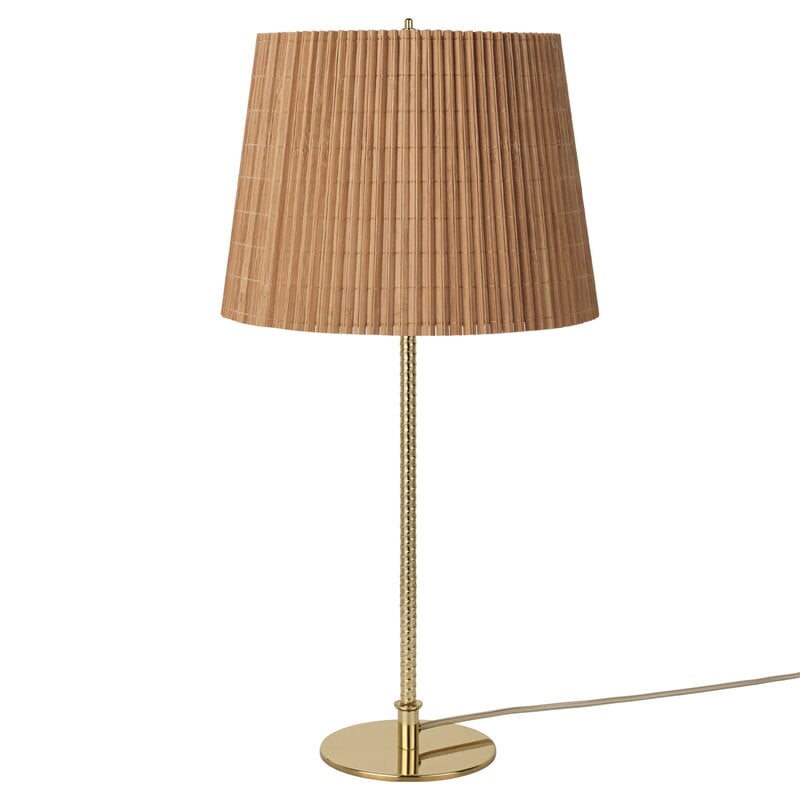 GUBI Tynell 9205 table lamp, brass - bamboo