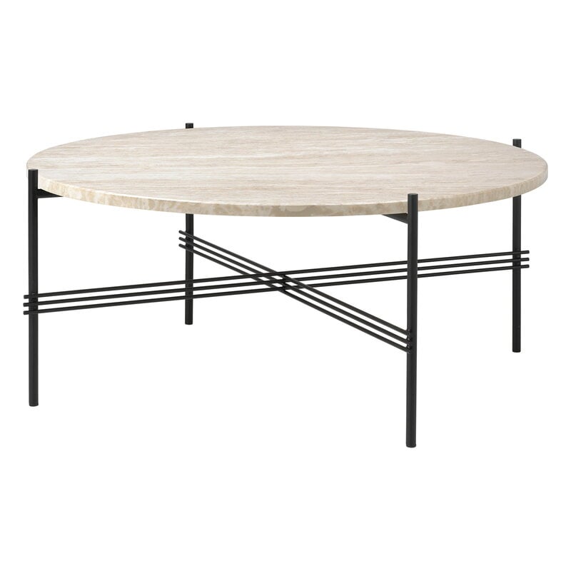Gubi Ts Outdoor Coffee Table 80 Cm, Round White Metal Outdoor Coffee Table