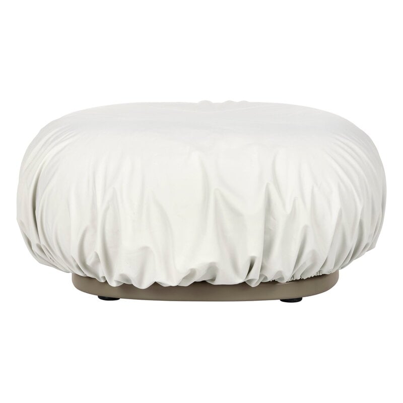 Gubi Pacha Outdoor Ottoman Cover White, Oversized Round Ottoman Covers