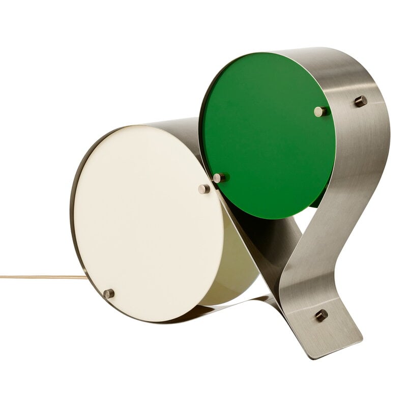 GUBI Coppia table lamp, steel, ivory - clover, product image
