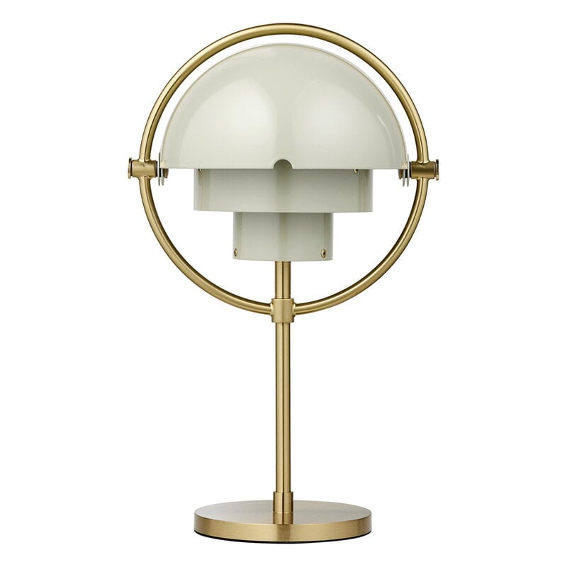 GUBI Lampe de table portable Multi-Lite, laiton - gris pastel, image produit
