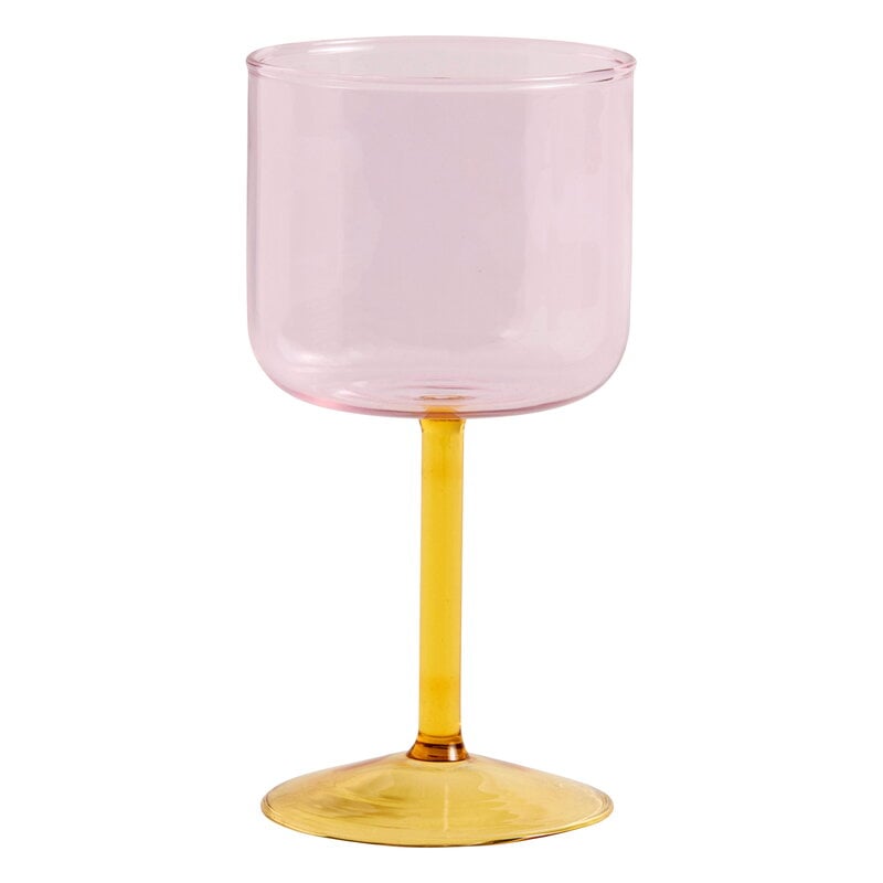 Bicchiere vetro borosilicato Party rosa set 6 pezzi