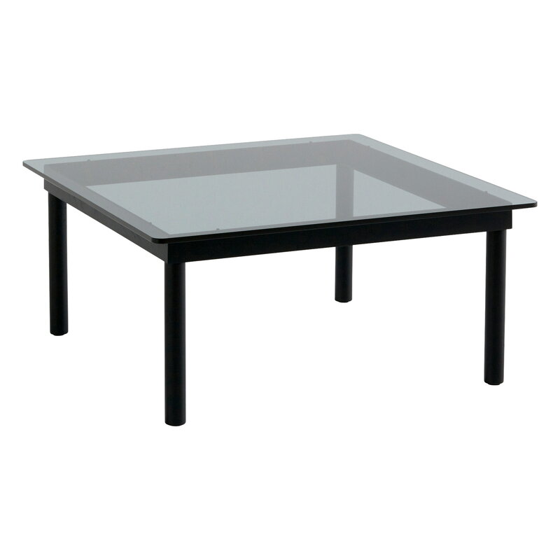 Hay Kofi Table 80 X Cm Black Lacquered Oak Grey Glass Finnish Design - What To Clean Black Furniture With
