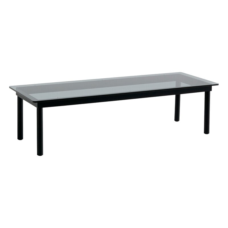 Black Lacquered Oak Grey Glass, Small Black Lacquer Coffee Table Set